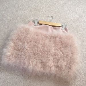 Pink ostrich feather skirt-almost like brand new